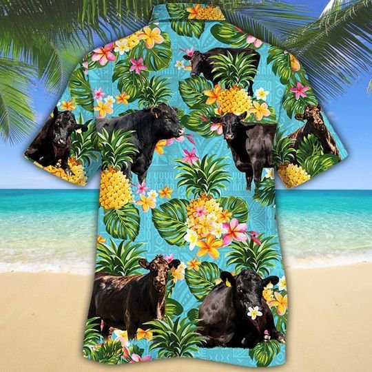 Angus Cattle Pineapple Hawaiian Shirt