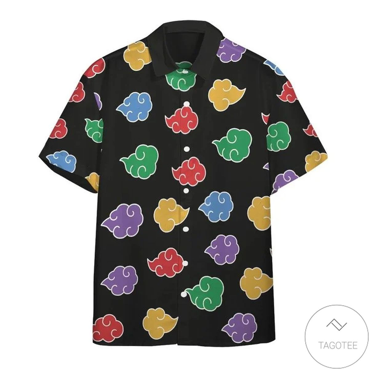 Anime Naruto Shippuden Akatsuki Colorful Pattern Hawaiian Shirt