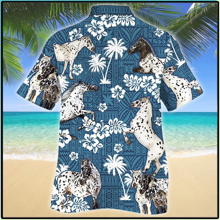 Appaloosa Horse Blue Tribal Hawaiian Shirt