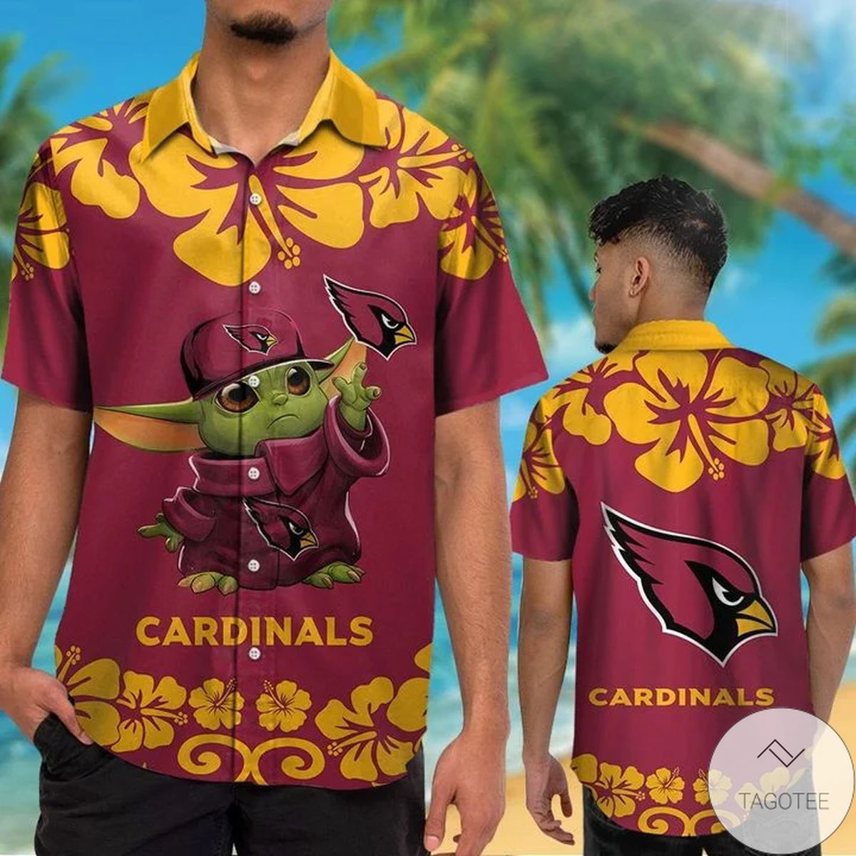 Arizona Cardinals Baby Yoda Hawaiian Shirt