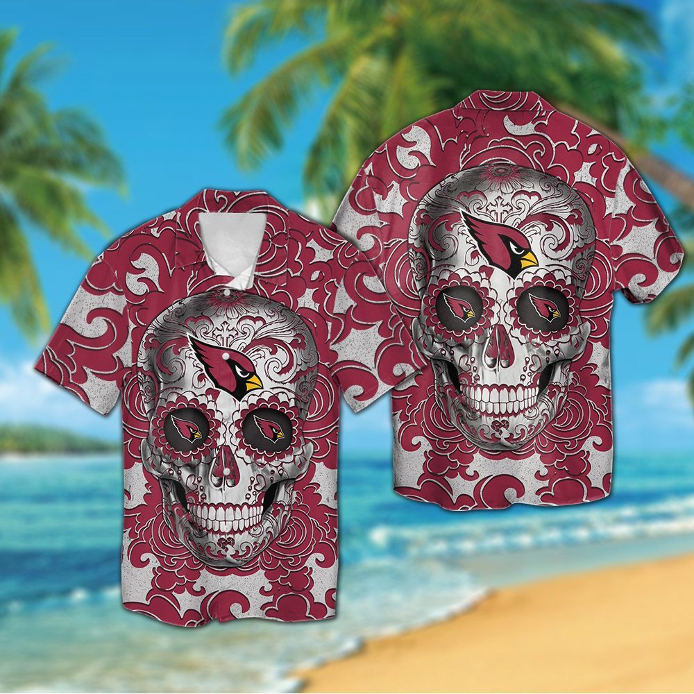 Arizona Cardinals Sugar Skull Hawaiian Shirt Hot Trendy Summer 2024