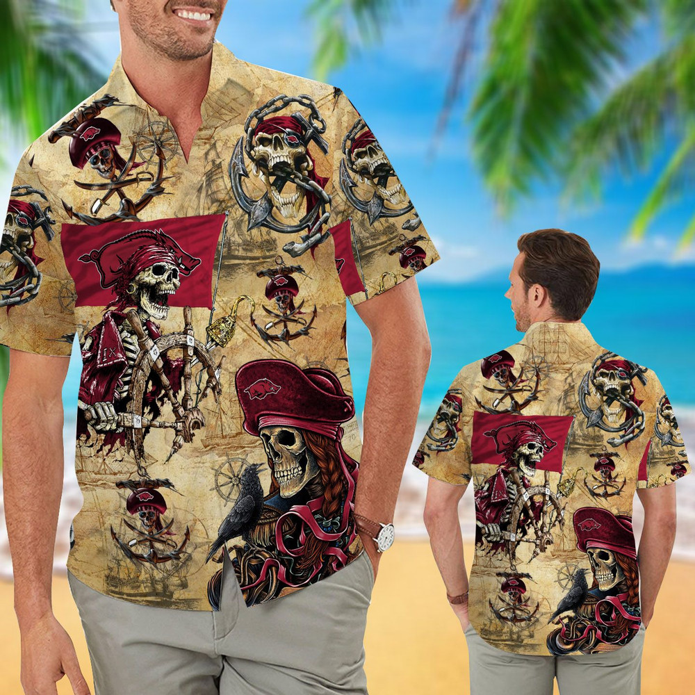 Arkansas Razorbacks Pirates Retro Hawaiian Shirt Hot Trendy Summer 2024