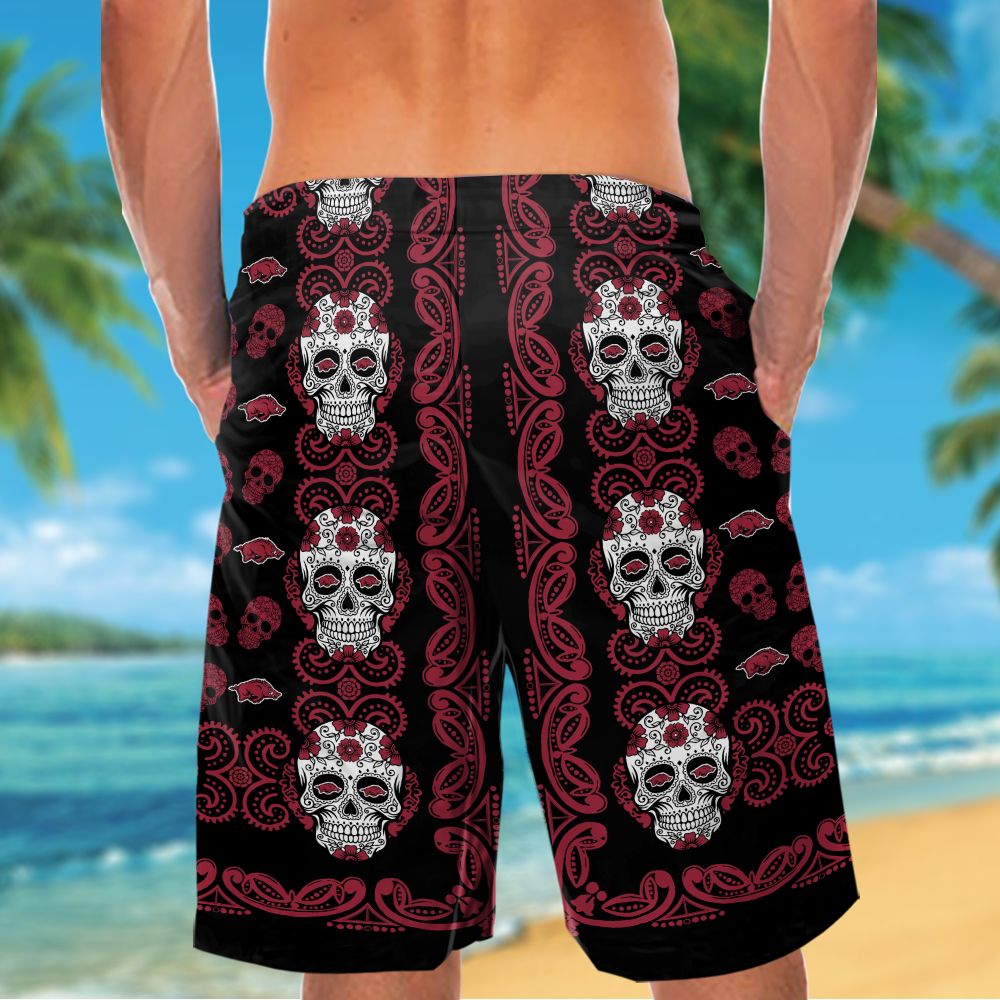 Arkansas Razorbacks Skull Hawaiian Shirt Hot Trendy Summer 2024