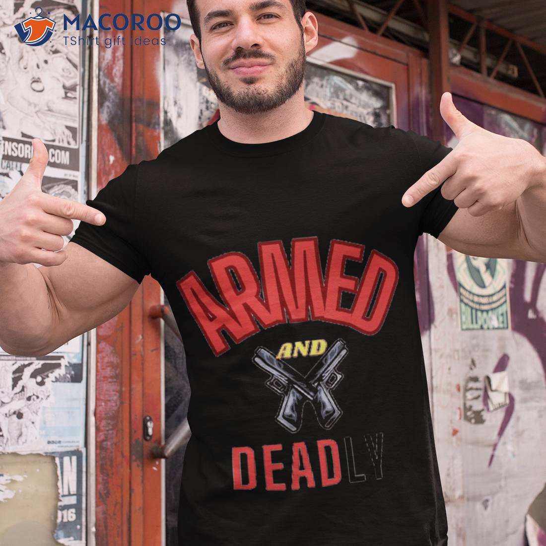 Armed And Deadly Funny Deadly Father T-Shirt