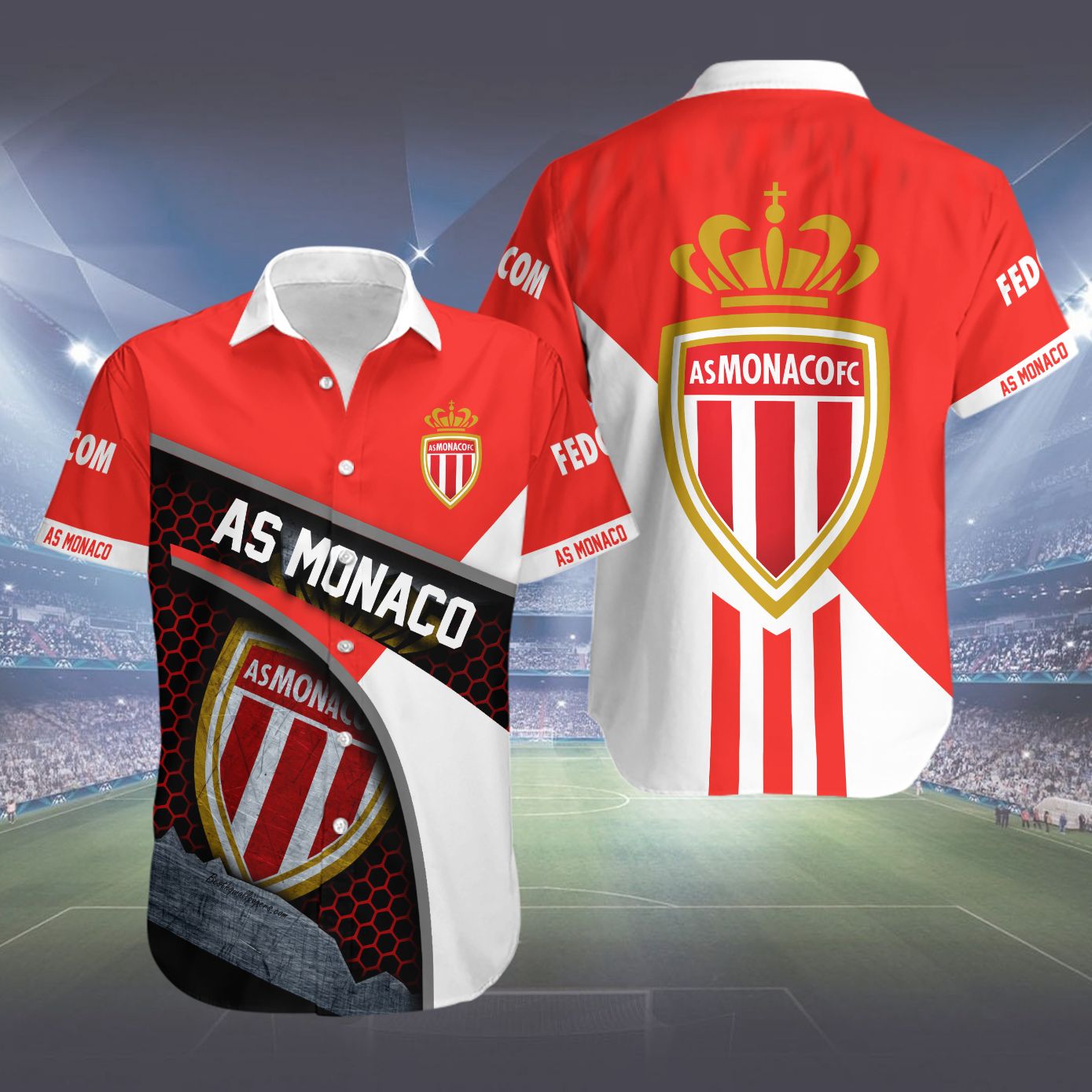 As Monaco Fc Hawaiian Shirt