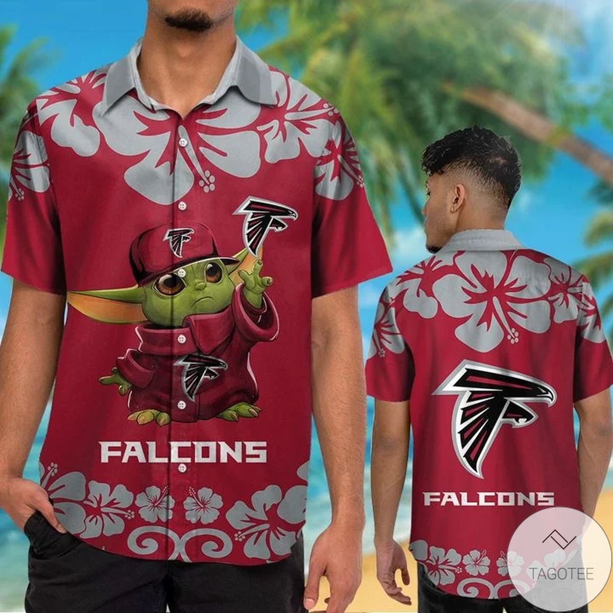 Atlanta Falcons Baby Yoda Hawaiian Shirt