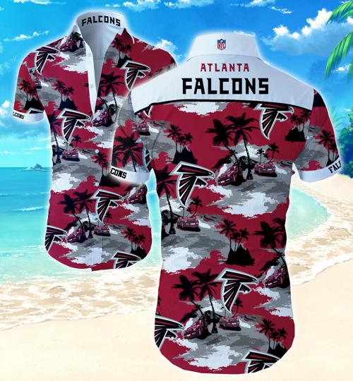 Atlanta Falcons Coconut Tree Hawaiian Shirt Summer Button Up