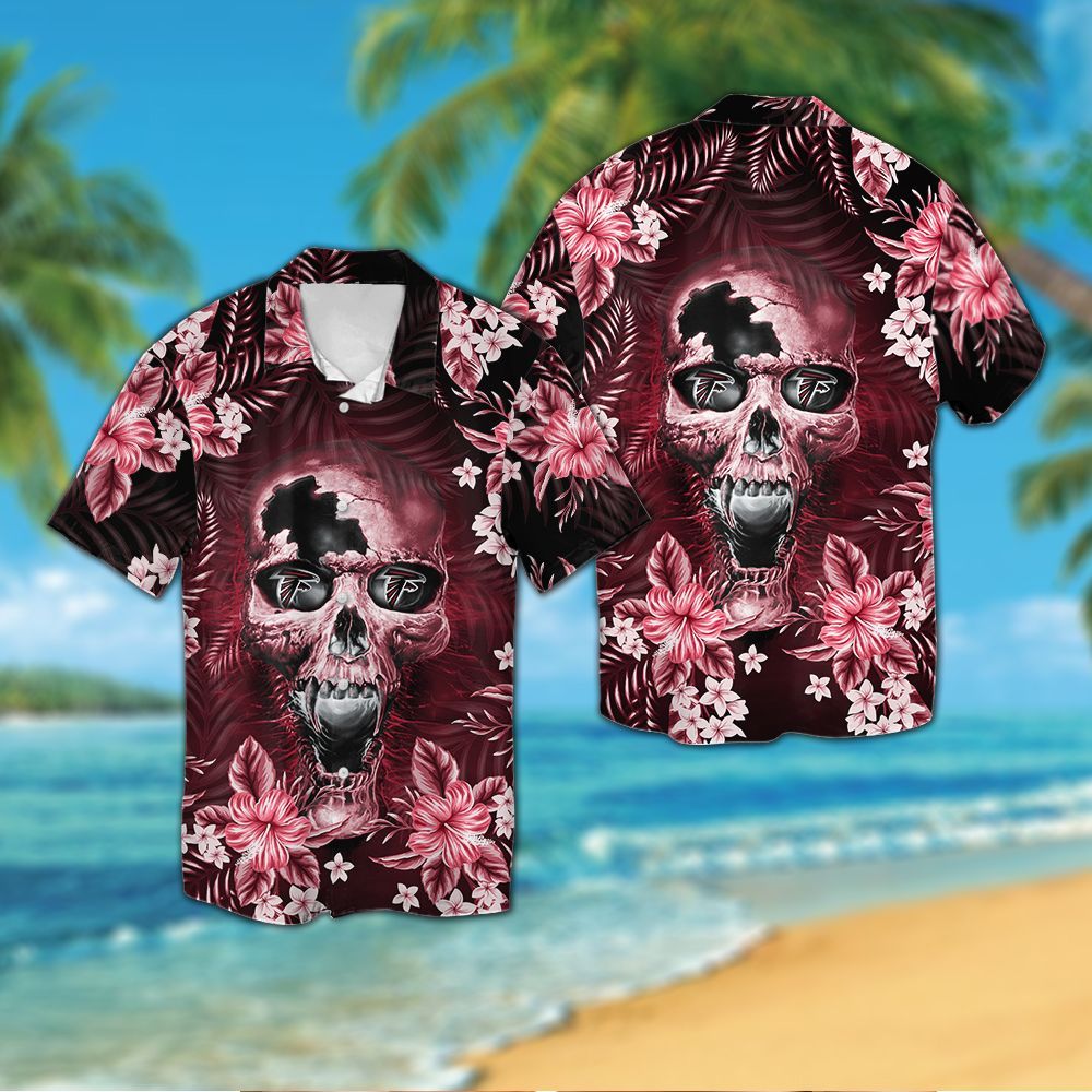 Atlanta Falcons Skull Hawaiian Shirt Hot Trendy Summer 2024