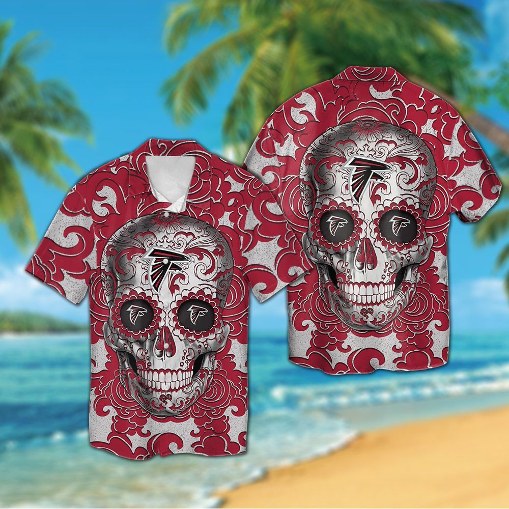 Atlanta Falcons Sugar Skull Hawaiian Shirt Hot Trendy Summer 2024