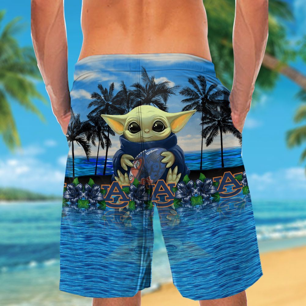 Auburn Tigers & Baby Yoda Hawaiian Shirt Hot Trendy Summer 2024