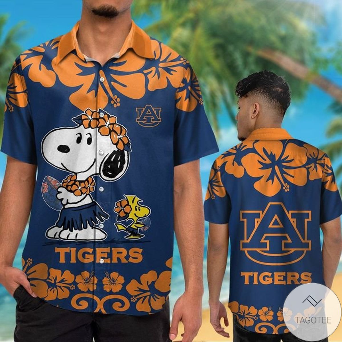 Auburn Tigers & Snoopy Hawaiian Shirt