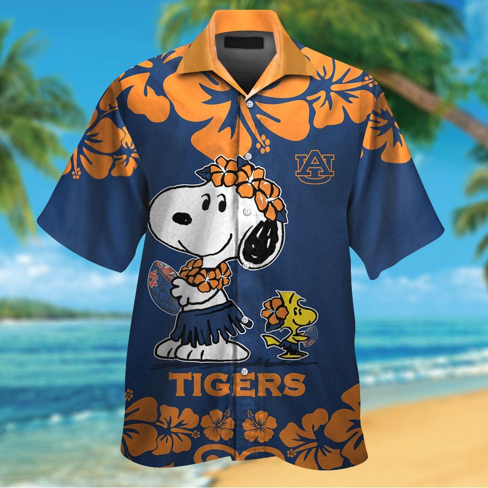 Auburn Tigers & Snoopy Hawaiian Shirt Hot Trendy Summer 2024