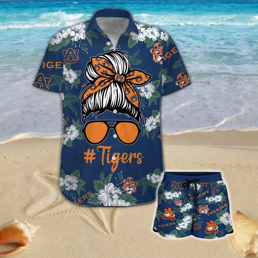 Auburn Tigers Girl Messy Bun Hawaiian Shirt Hot Trendy Summer 2024