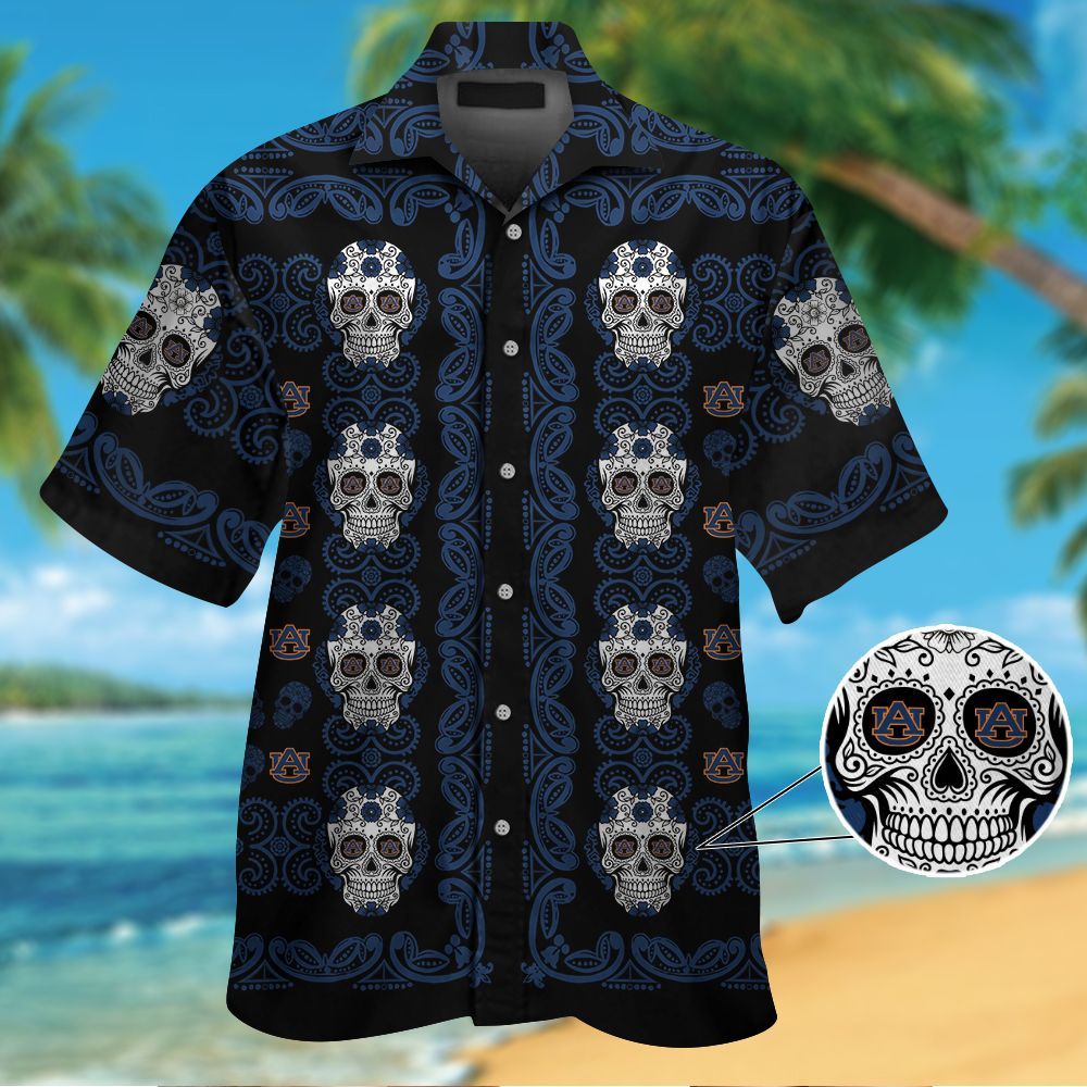 Auburn Tigers Skull Hawaiian Shirt Hot Trendy Summer 2024