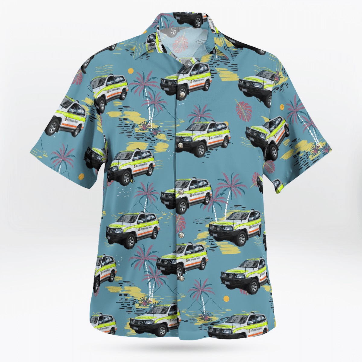 Australian Capital Territory Ambulance Service Operational Command Vehicle Hawaiian Shirt