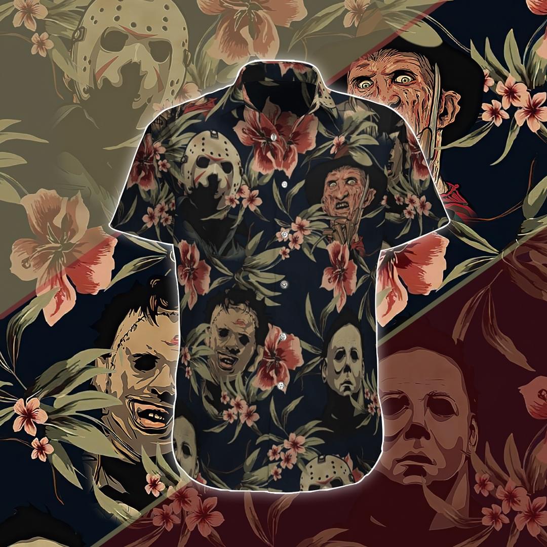 Available Halloween Horror Movie Characters Hawaiian Shirt