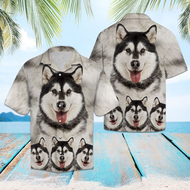 Awesome Alaskan Malamute Hawaiian Shirt Summer Button Up