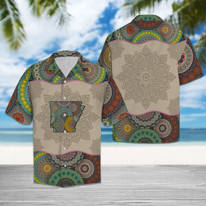 Awesome Arkansas Mandala Hawaiian Shirt Summer Button Up