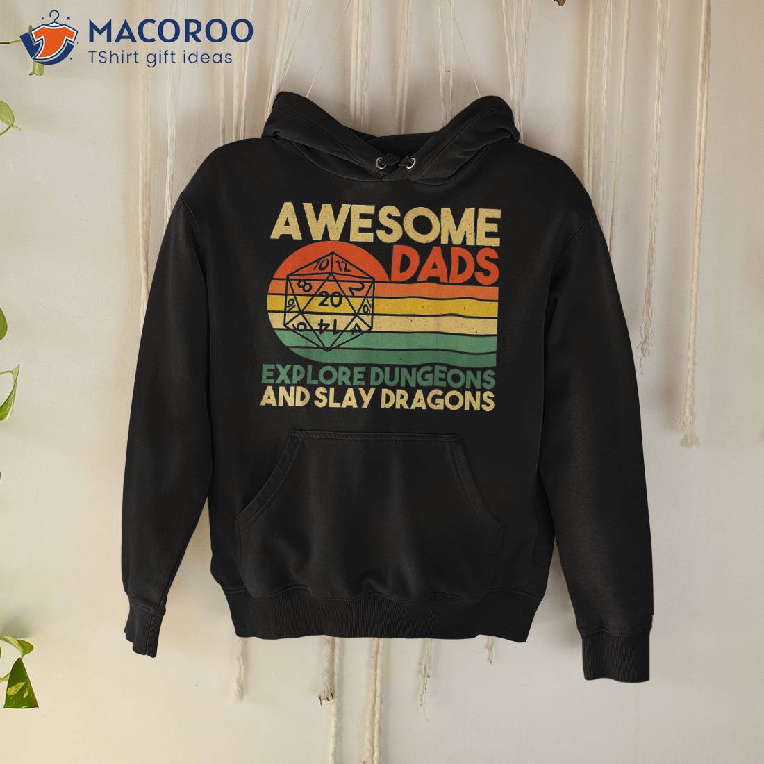 Awesome Dads Explore Dungeons Dm Rpg Dice Dragon Shirt