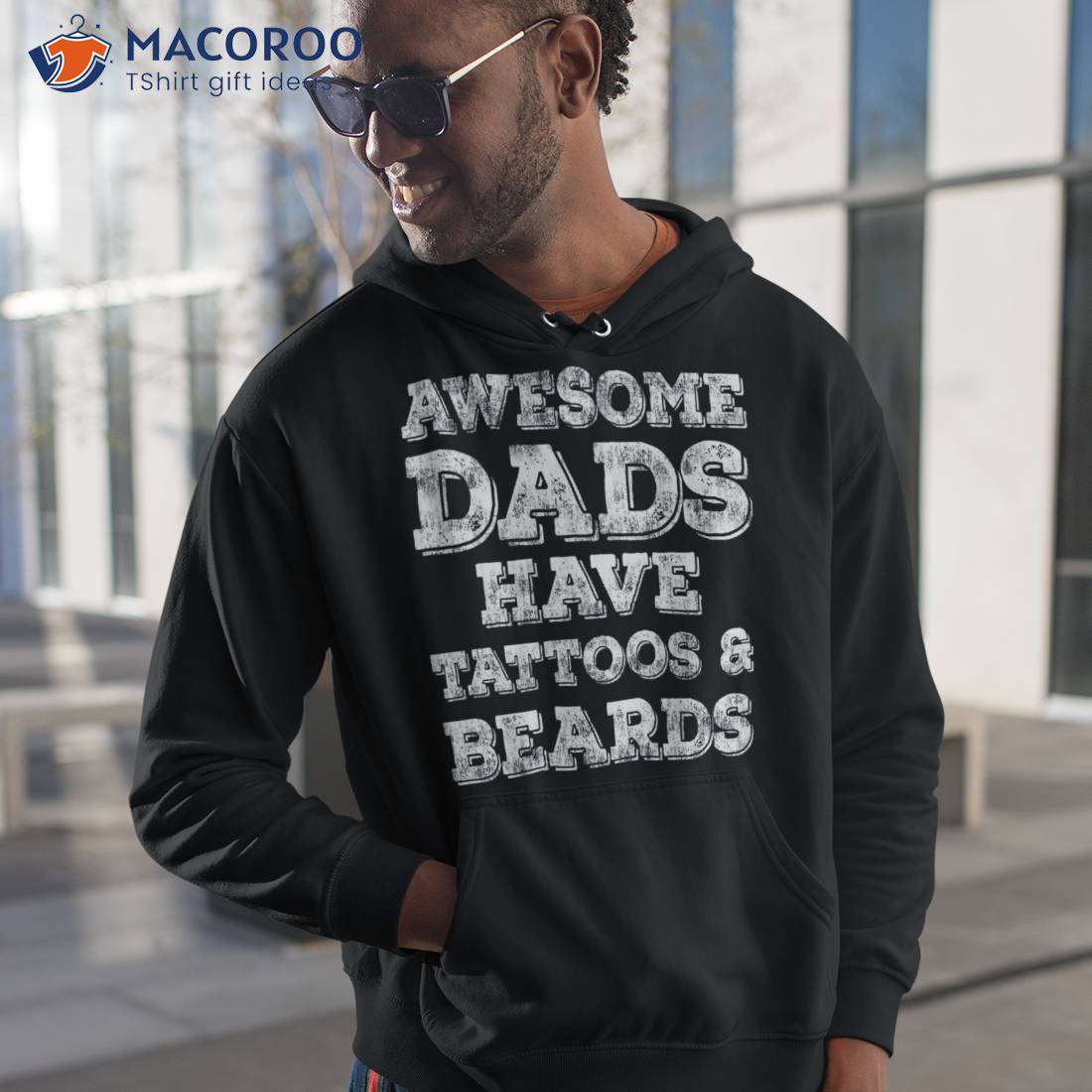 Awesome Dads Have Tattoos And Beards Shirt Fathers Day Gift