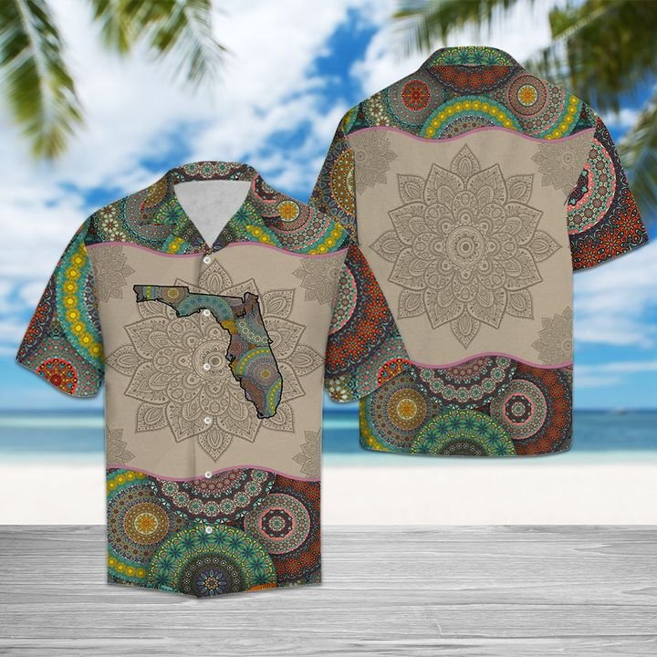 Awesome Florida Mandala Hawaiian Shirt Summer Button Up