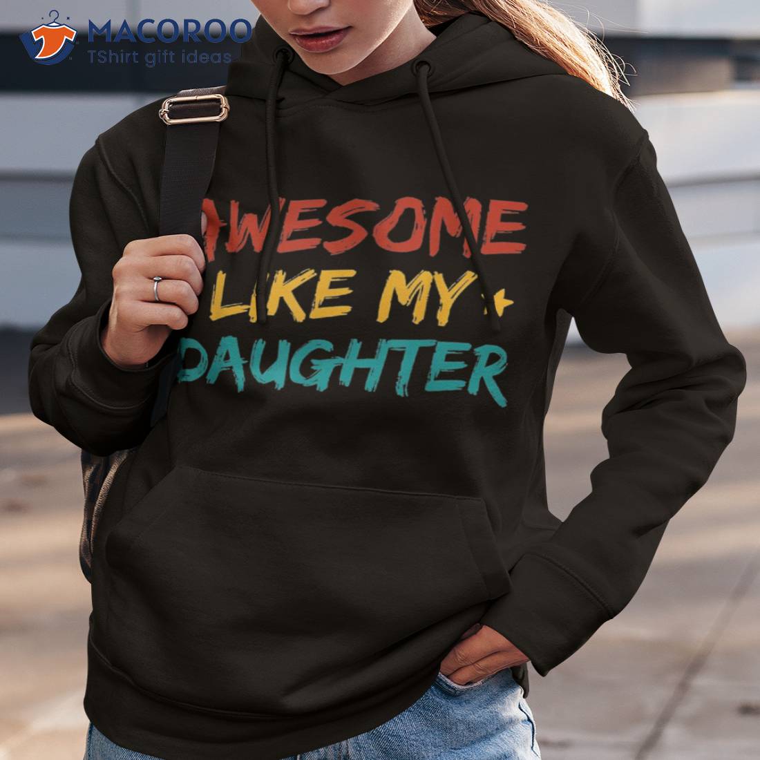 Awesome Like My Daughter Fathers Day Dad American Flag Shirt