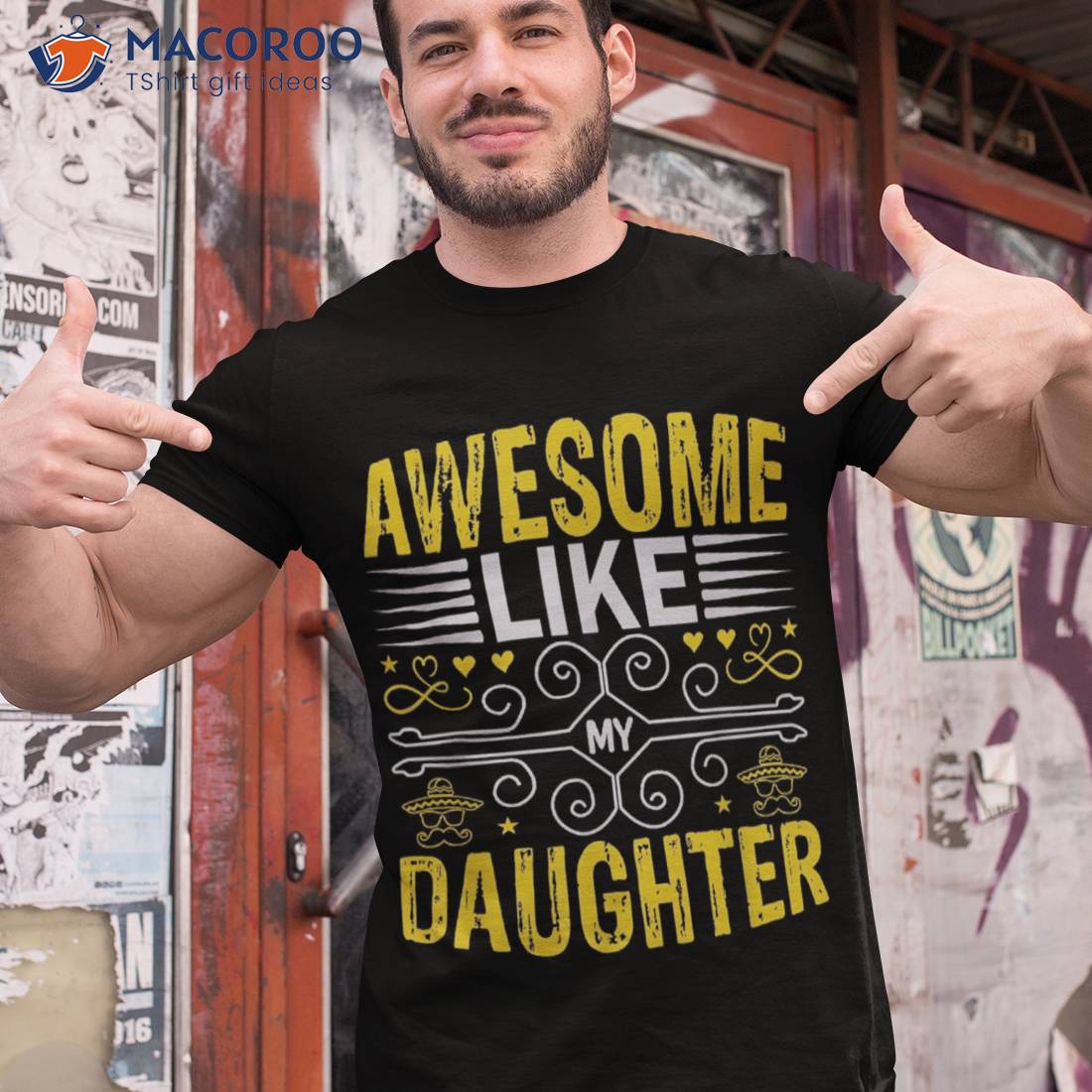 Awesome Like My Daughter Funny Fathers Day Dad Shirt