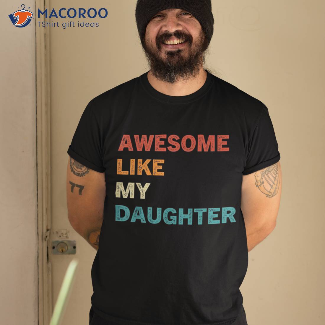 Awesome Like My Daughter Funny Fathers Day Shirt