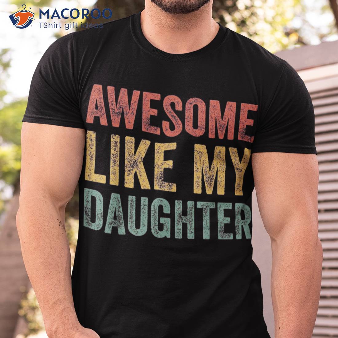 Awesome Like My Daughter Retro Dad Funny Fathers Shirt