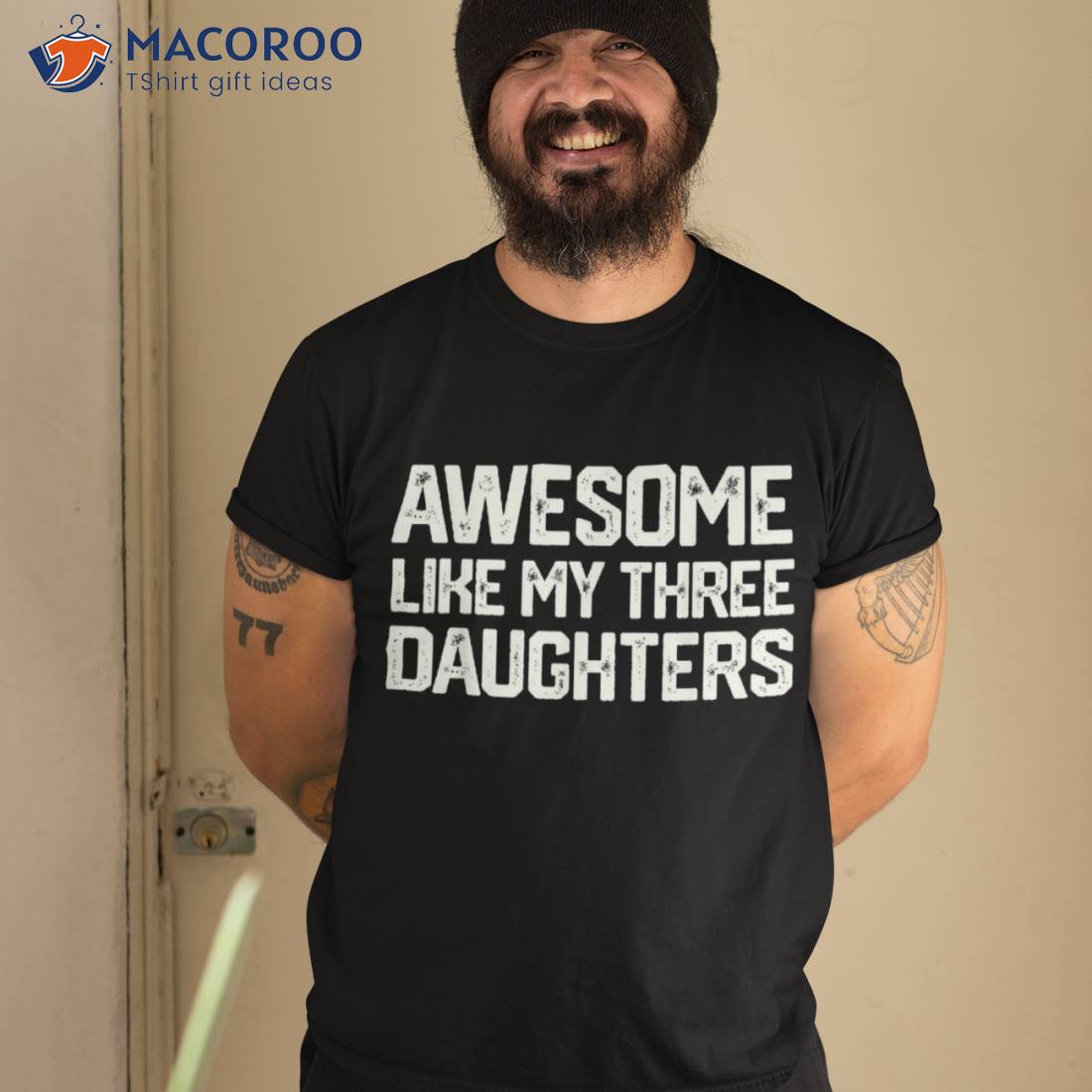 Awesome Like My Three Daughters Father’s Day Gift Dad Joke Shirt