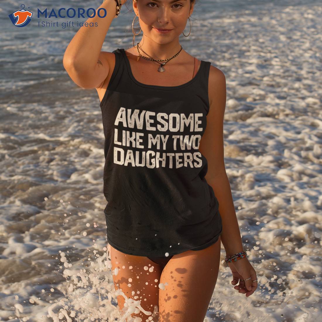 Awesome Like My Two Daughters Father’s Day Dad Him Gift Shirt