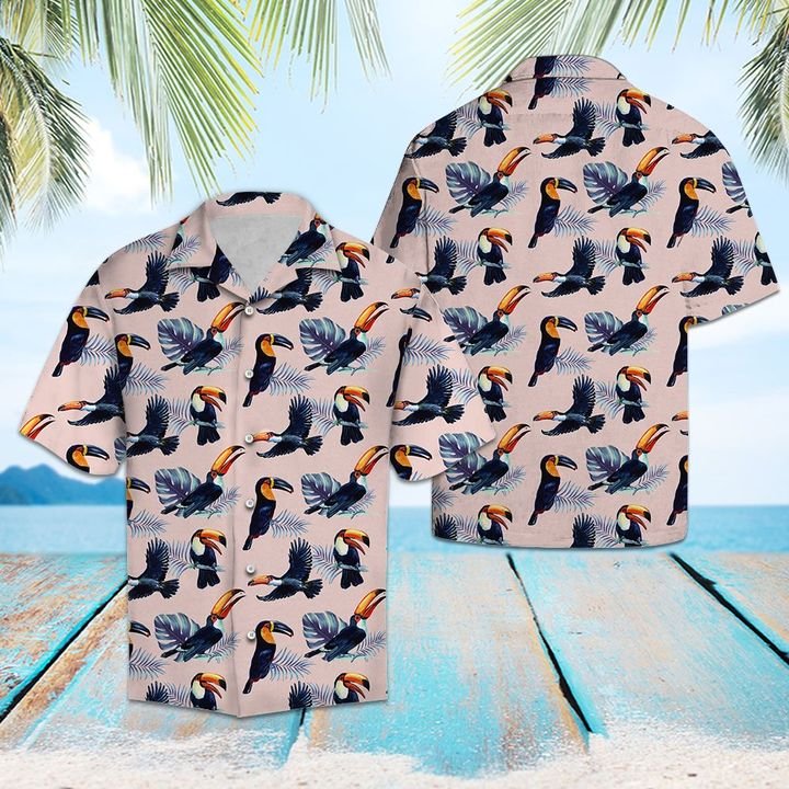 Awesome Toucan Hawaiian Shirt Summer Button Up