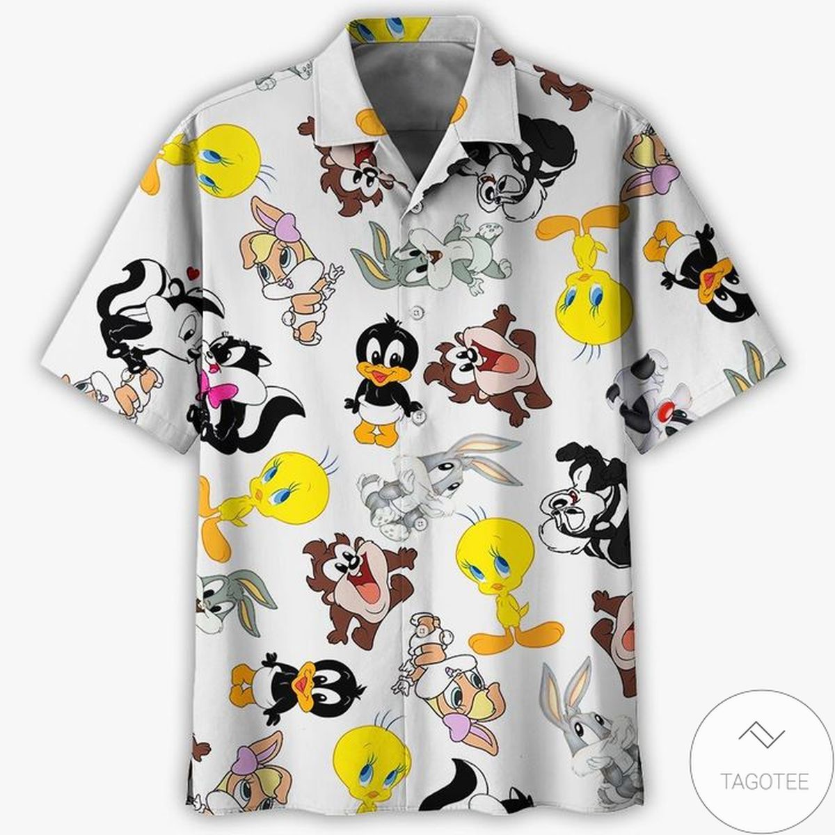 Baby Cute Looney Tunes, Bugs Bunny, Daffy Duck, Tweety, Sylvester, Yosemite Sam Cartoon Hawaiian Shirt