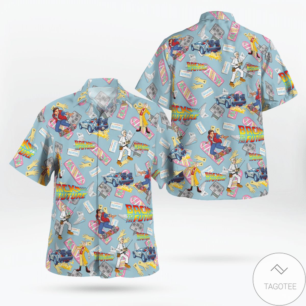 Back To The Future Pattern Hawaiian Shirt