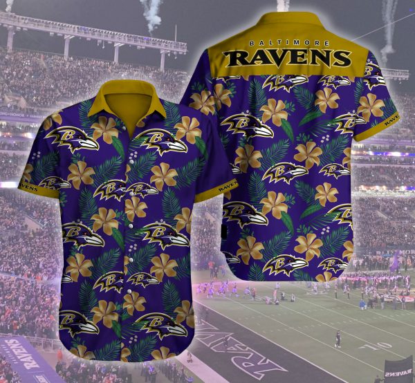 Baltimore Ravens 3D Hawaiian Shirt Summer Button Up