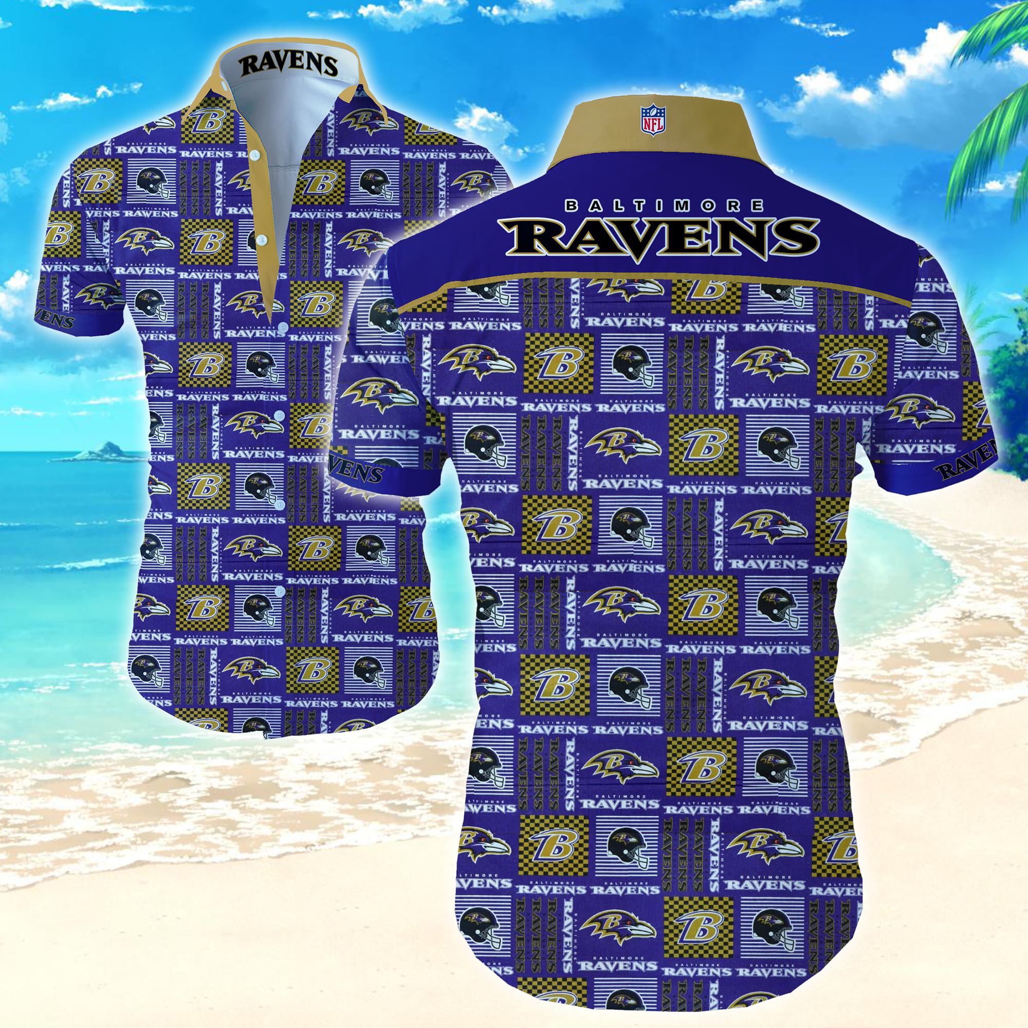 Baltimore Ravens Hawaiian Shirt Summer Button Up