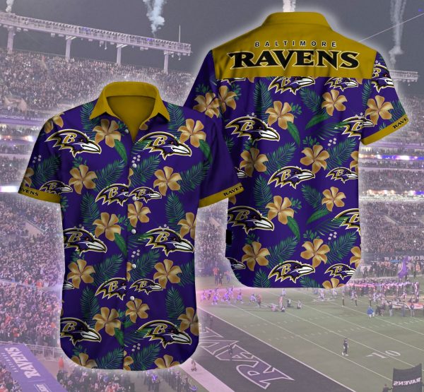 Baltimore Ravens Hawaiian Shirt Summer Button Up