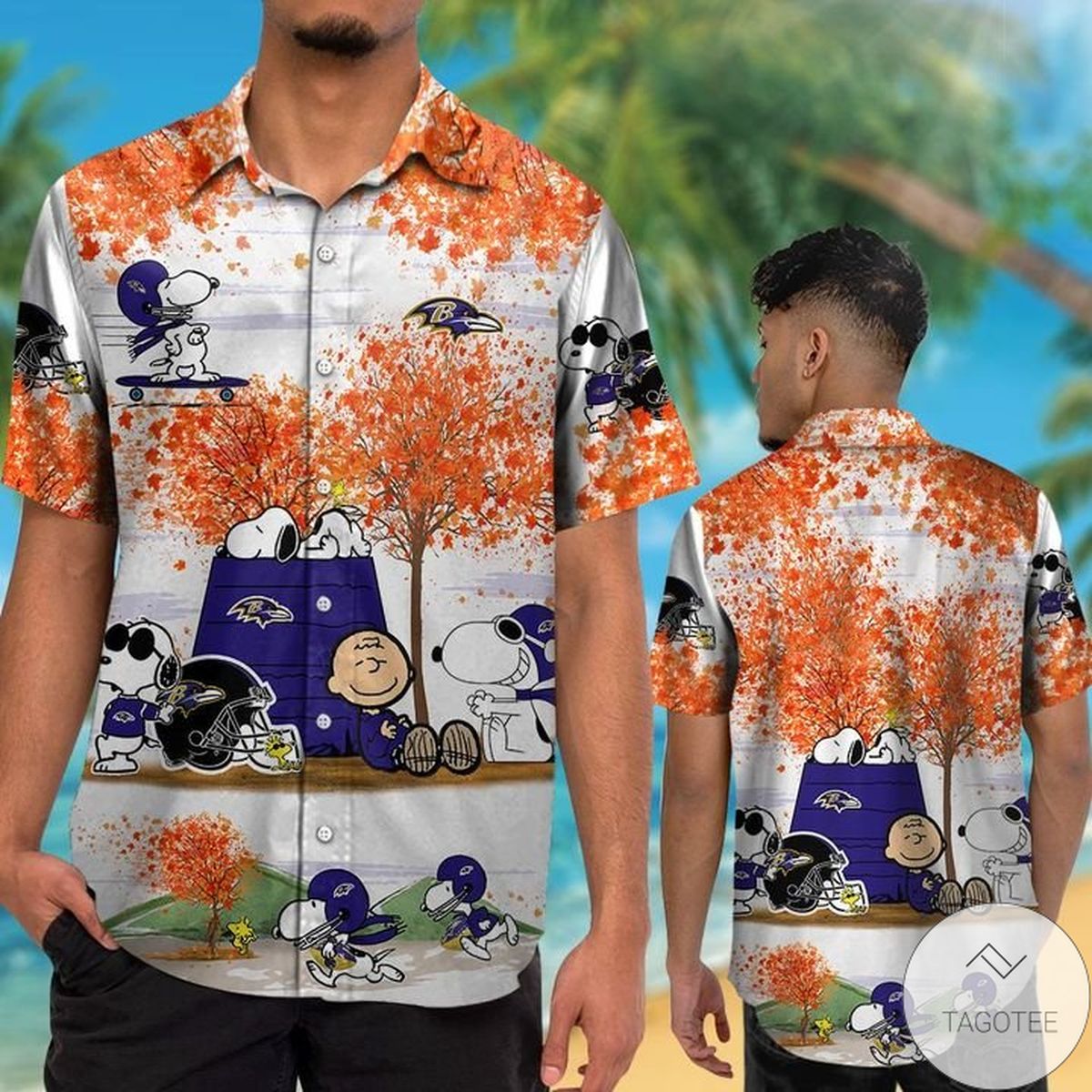 Baltimore Ravens Snoopy Autumn Hawaiian Shirt