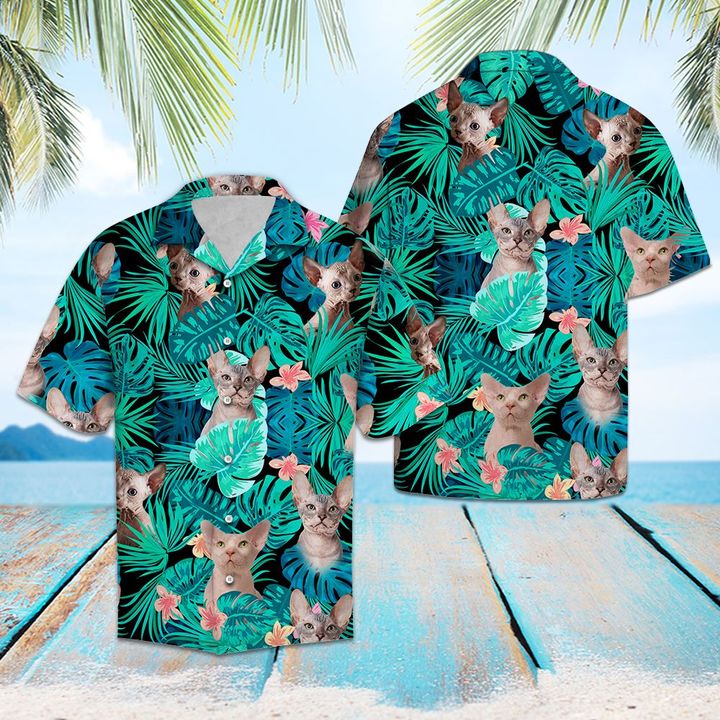 Bambino Green Tropical Hawaiian Shirt Summer Button Up