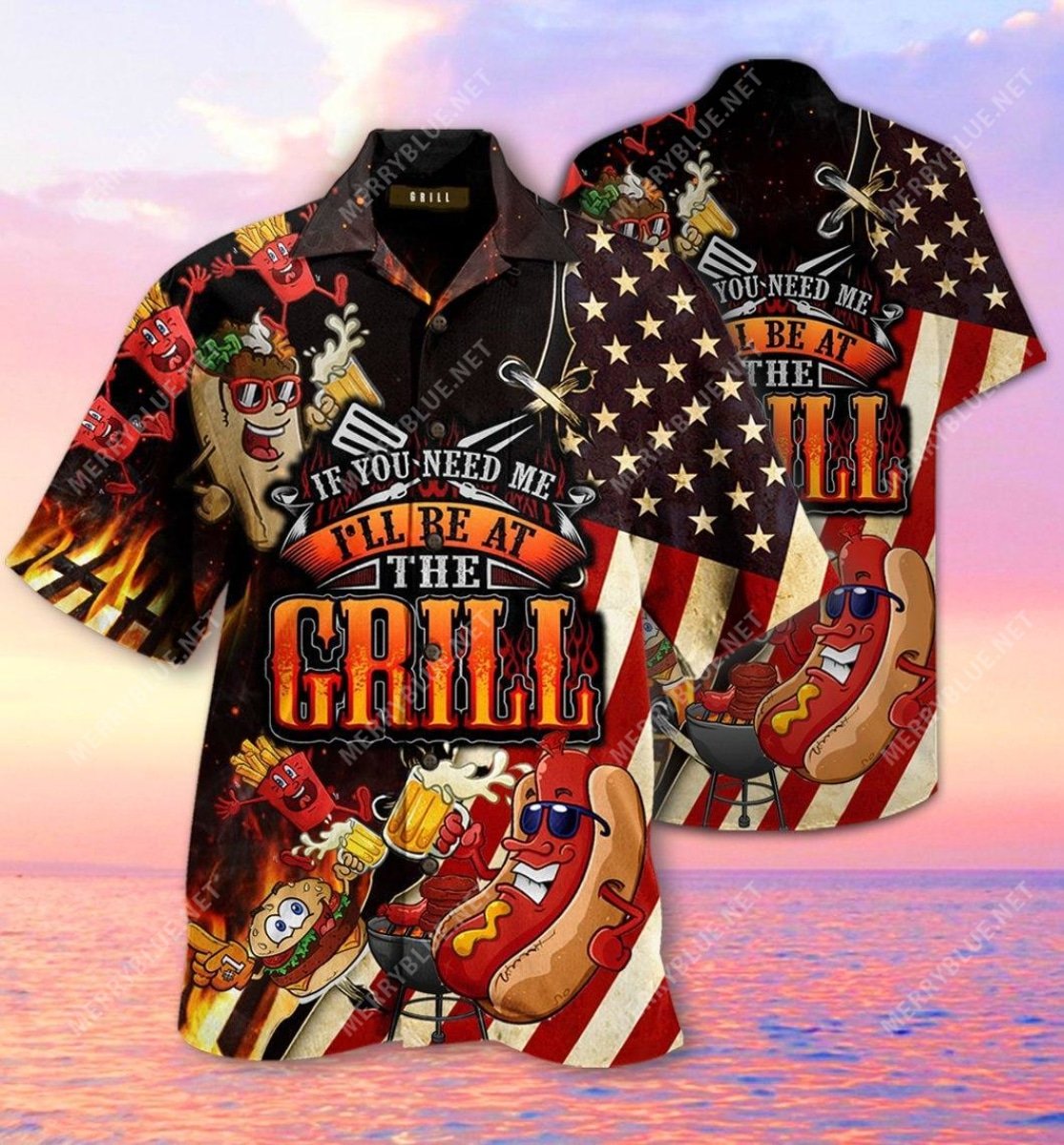 Barbecue If You Need Me I Will Be At The Grill All Over Printed Hawaiian Shirt