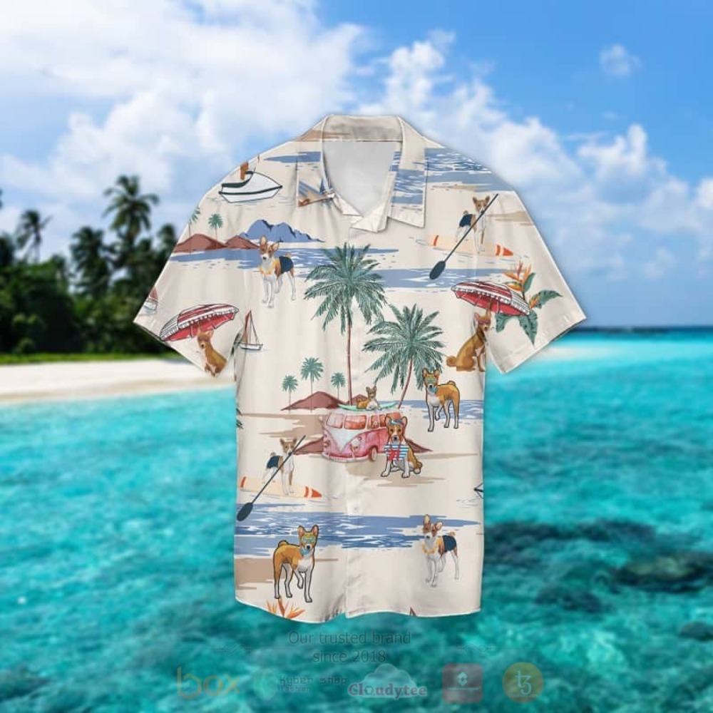 Basenji Summer Beach Hawaiian Shirt