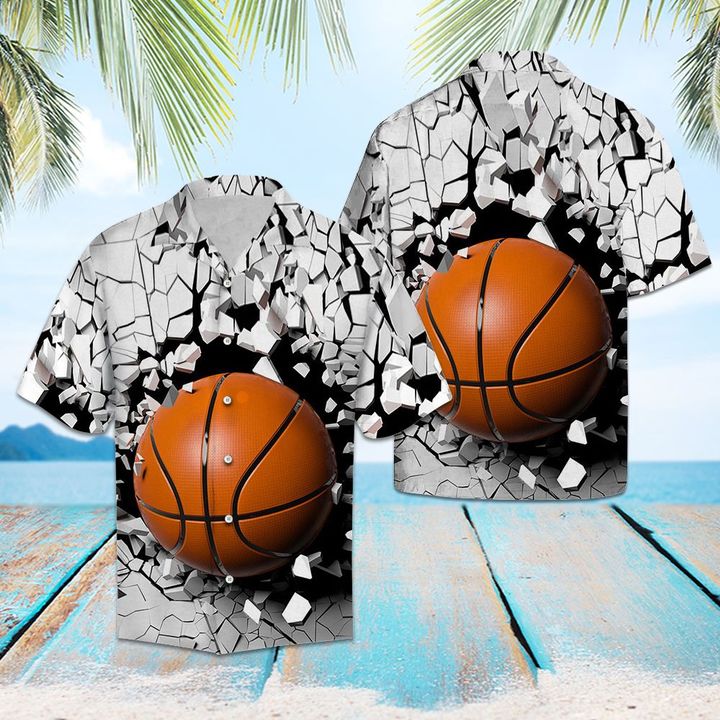 Basketball Broken Wall Hawaiian Shirt Summer Button Up