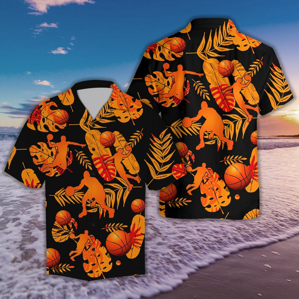 Basketball Hawaiian Shirt Summer Button Up