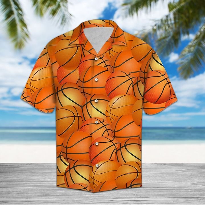 Basketball Hawaiian Shirt Summer Button Up