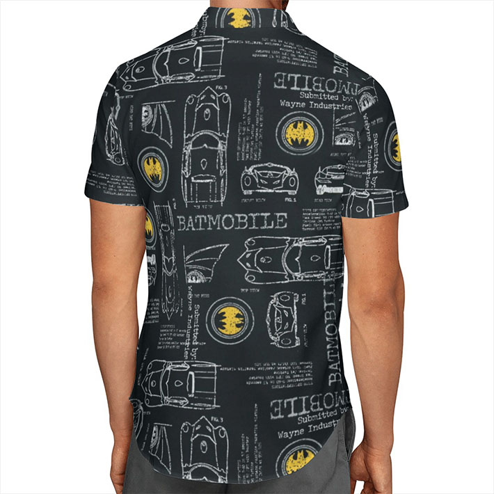 Batman Batmobile Hawaiian Shirt