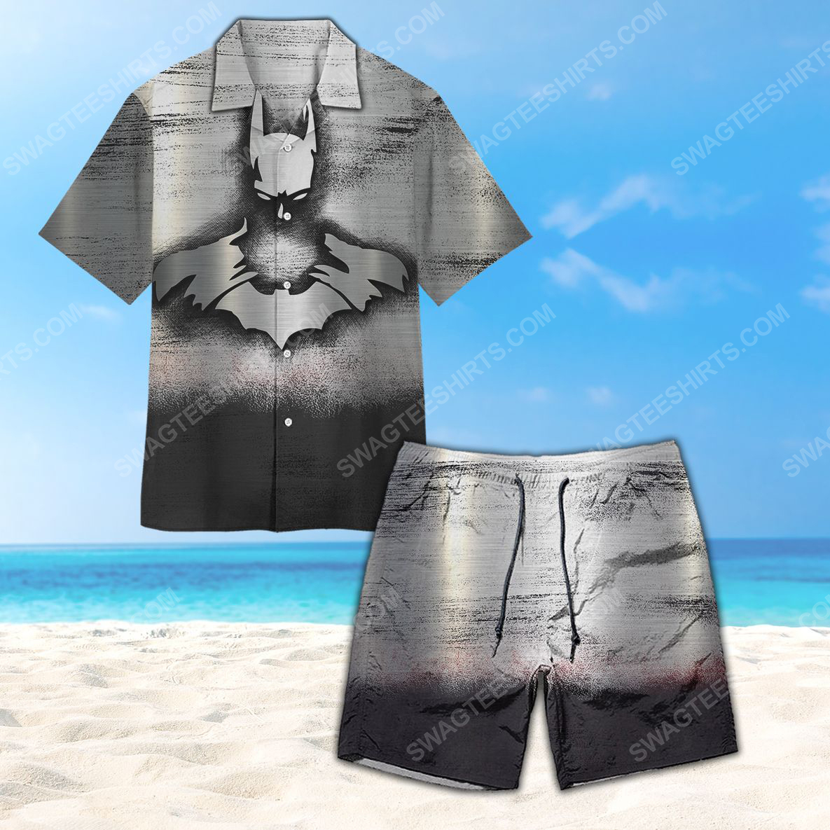 Batman Metallic Summer Vacation Hawaiian Shirt- Maria