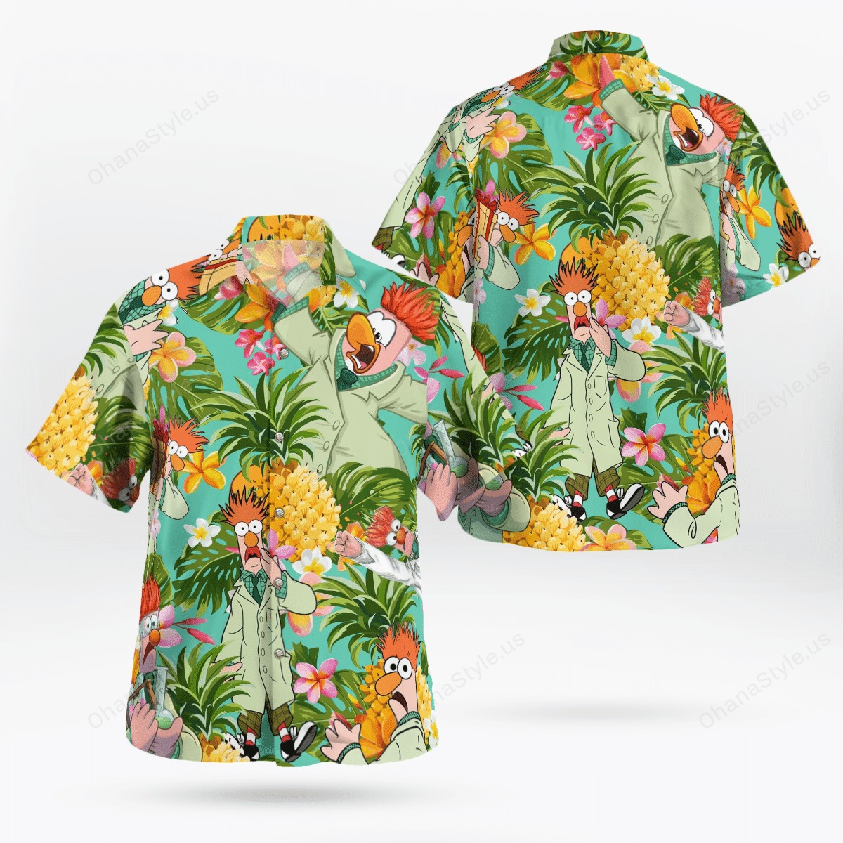 Beaker The Muppet Pineapple Tropical Hawaiian Shirt