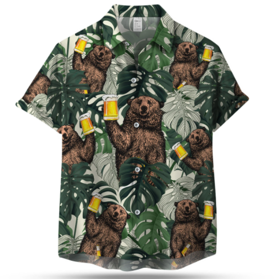 Bear Beer Hawaiian Shirt