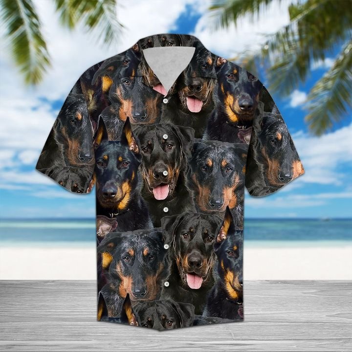 Beauceron Hawaiian Shirt Summer Button Up