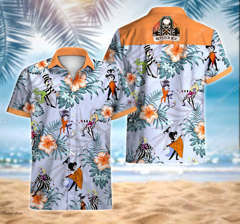 Beetlejuice Lydia Adventure Cartoon Movie Summer Vacation Hawaiian Shirt